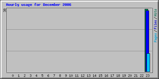 Hourly usage for December 2006